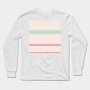A cool commixture of Faded Pink, Light Blue Grey, Misty Rose and Carnation stripes. Long Sleeve T-Shirt